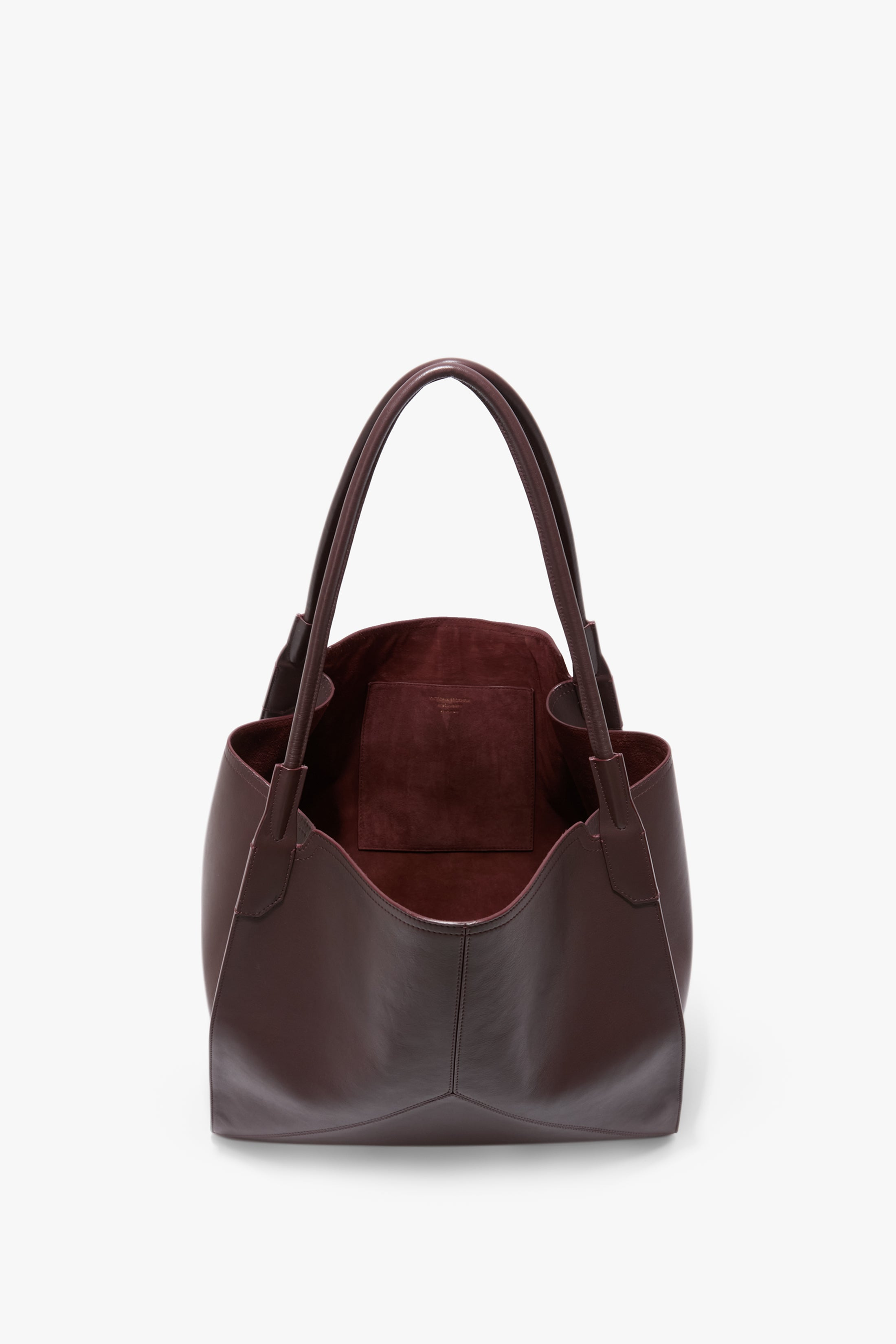 Victoria Tote In Burgundy Soft Leather - 6