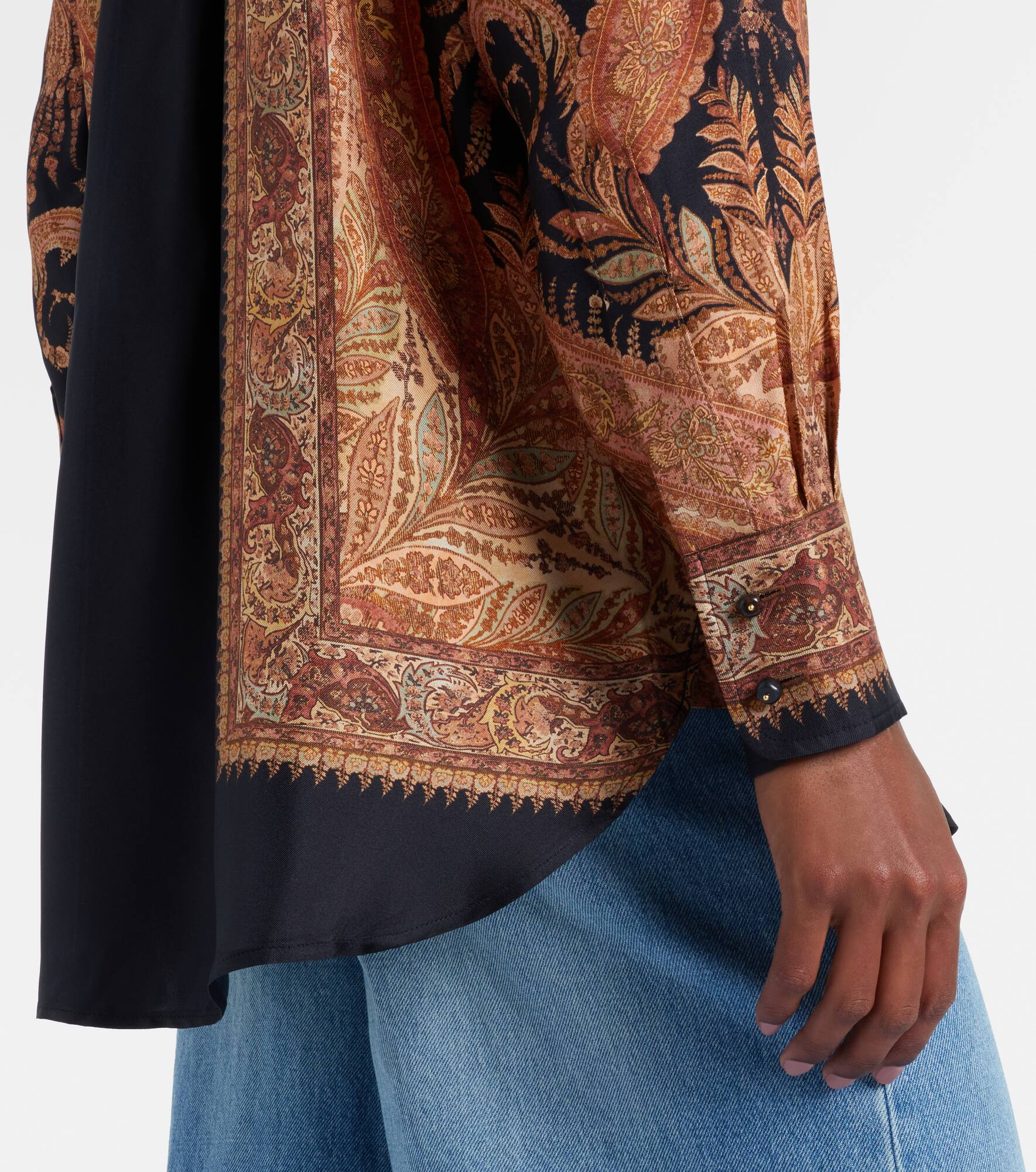 Hypnotic paisley silk shirt - 5