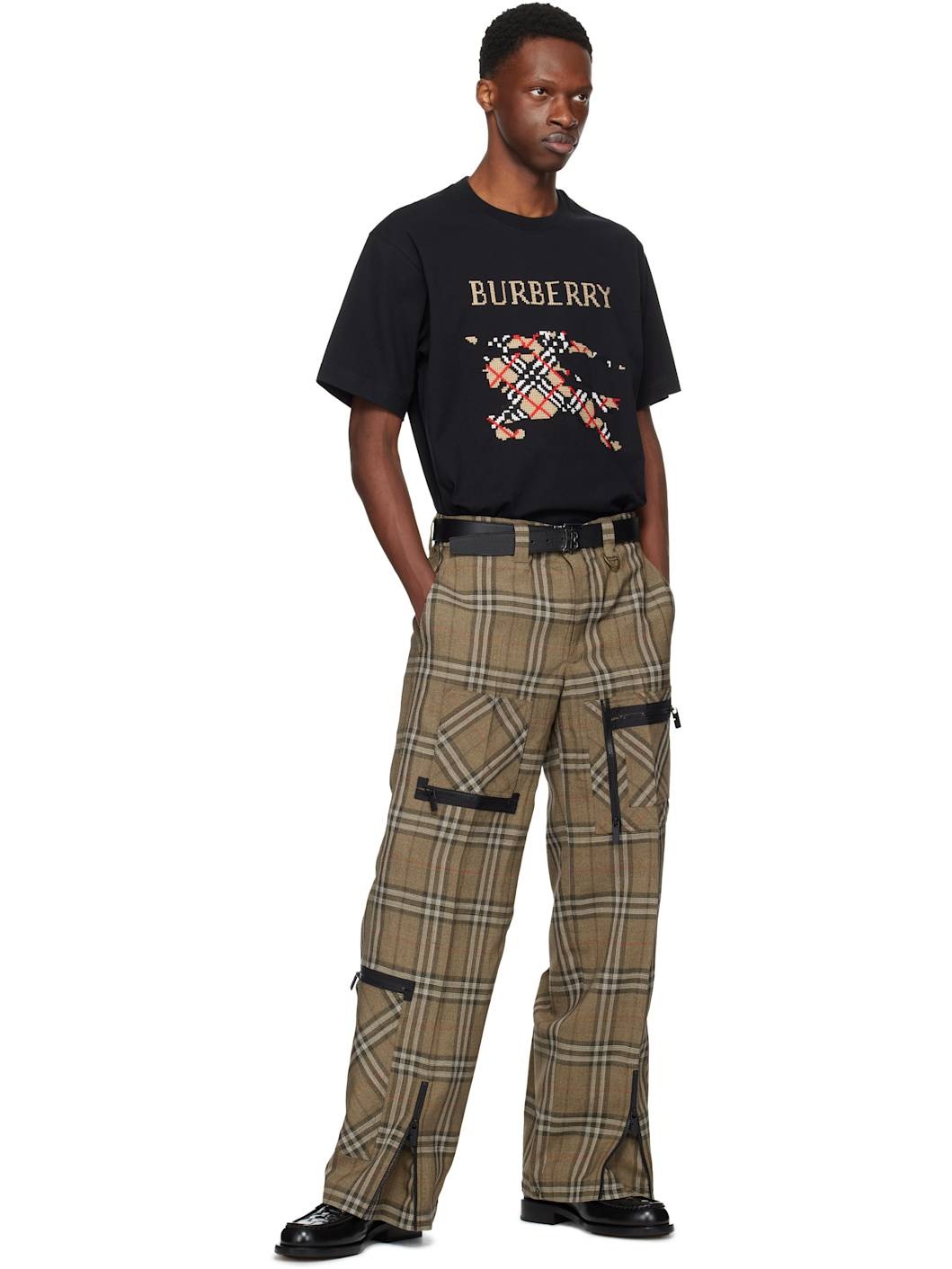 Black Cross Stitch EKD​ Cotton T-shirt - 5