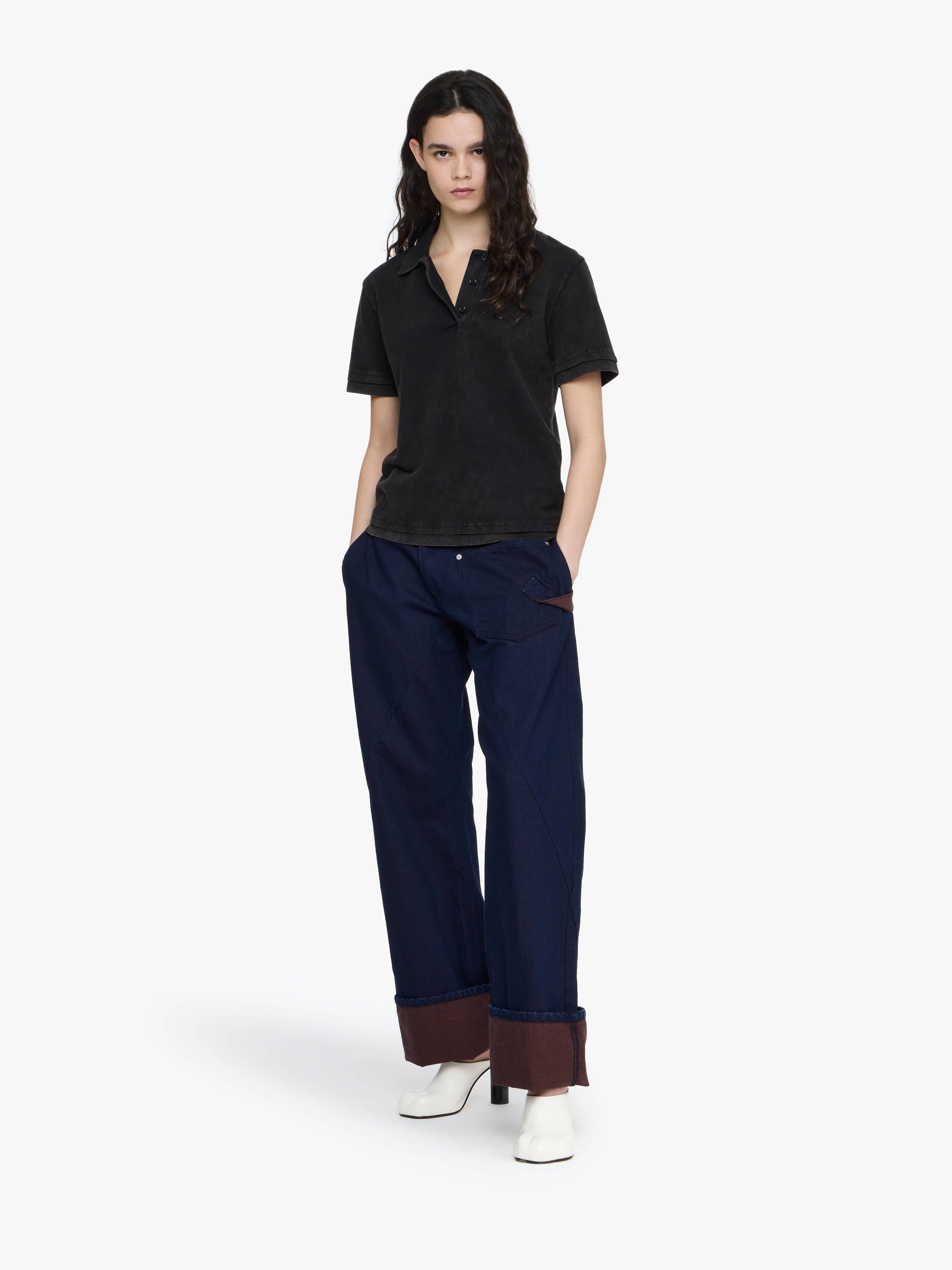 LAYERED SHORT SLEEVE POLO TOP - 2