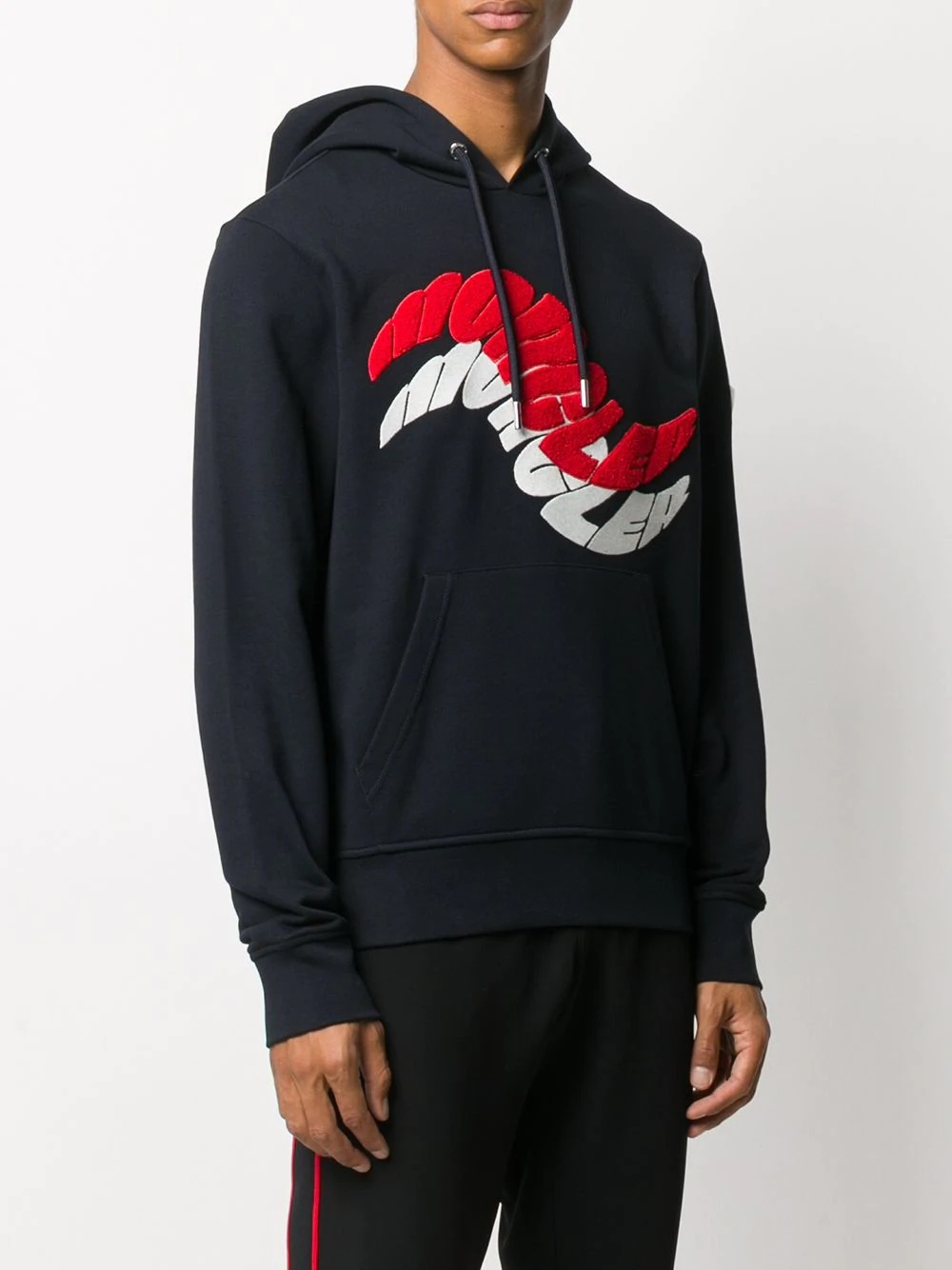 wavy logo hoodie - 3