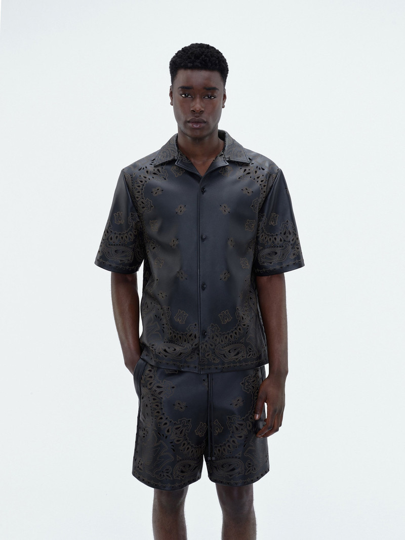 AMIRI LEATHER BANDANA SHORT SLEEVE SHIRT outlook
