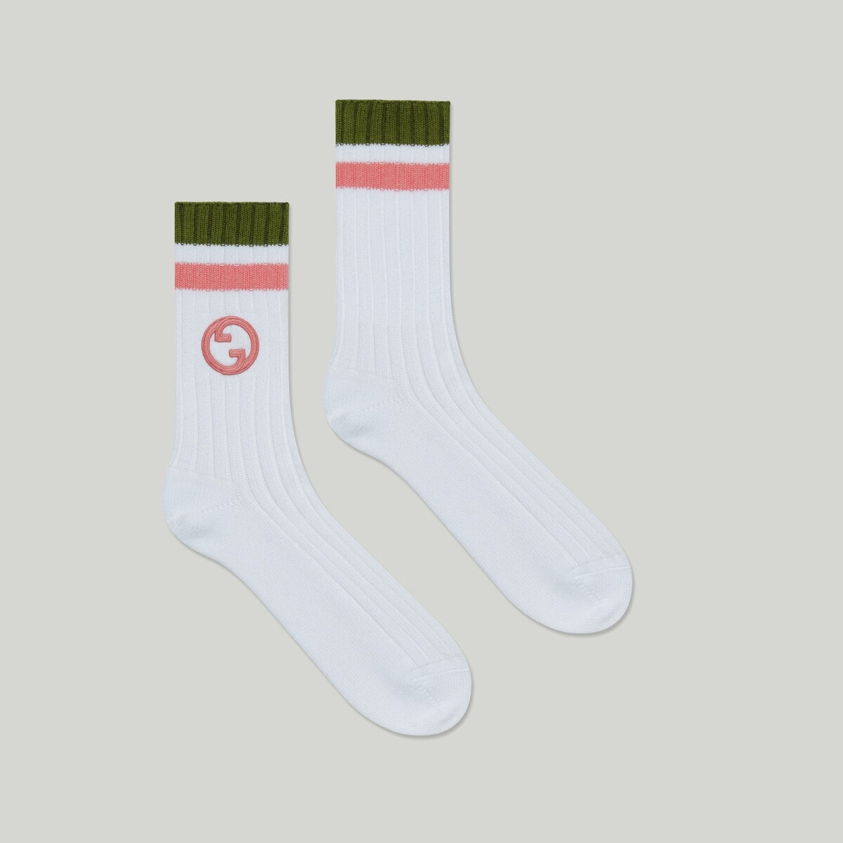 Round Interlocking G cotton socks - 2