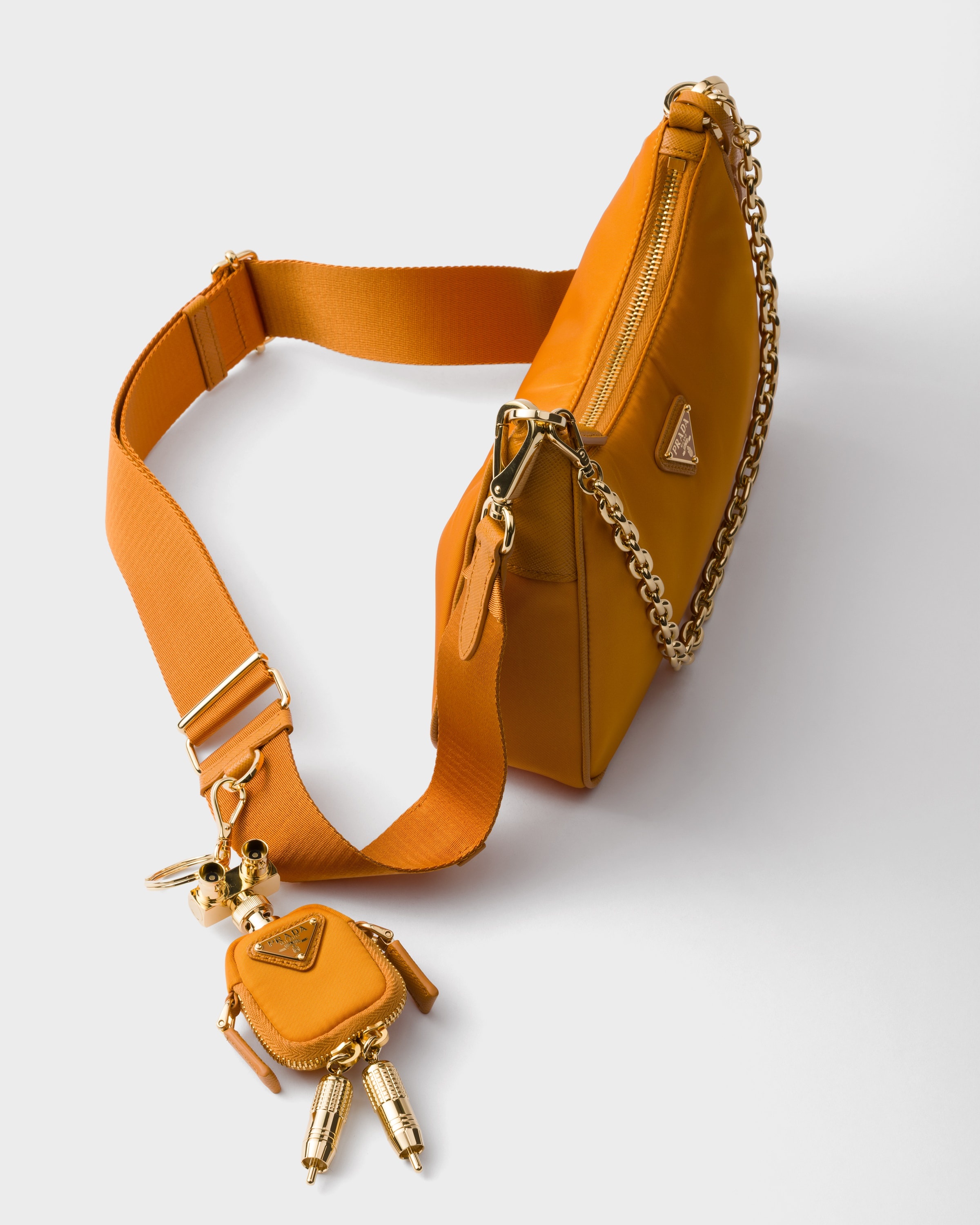 Prada Re-Edition 2005 Re-Nylon and Saffiano leather bag with charm - 5