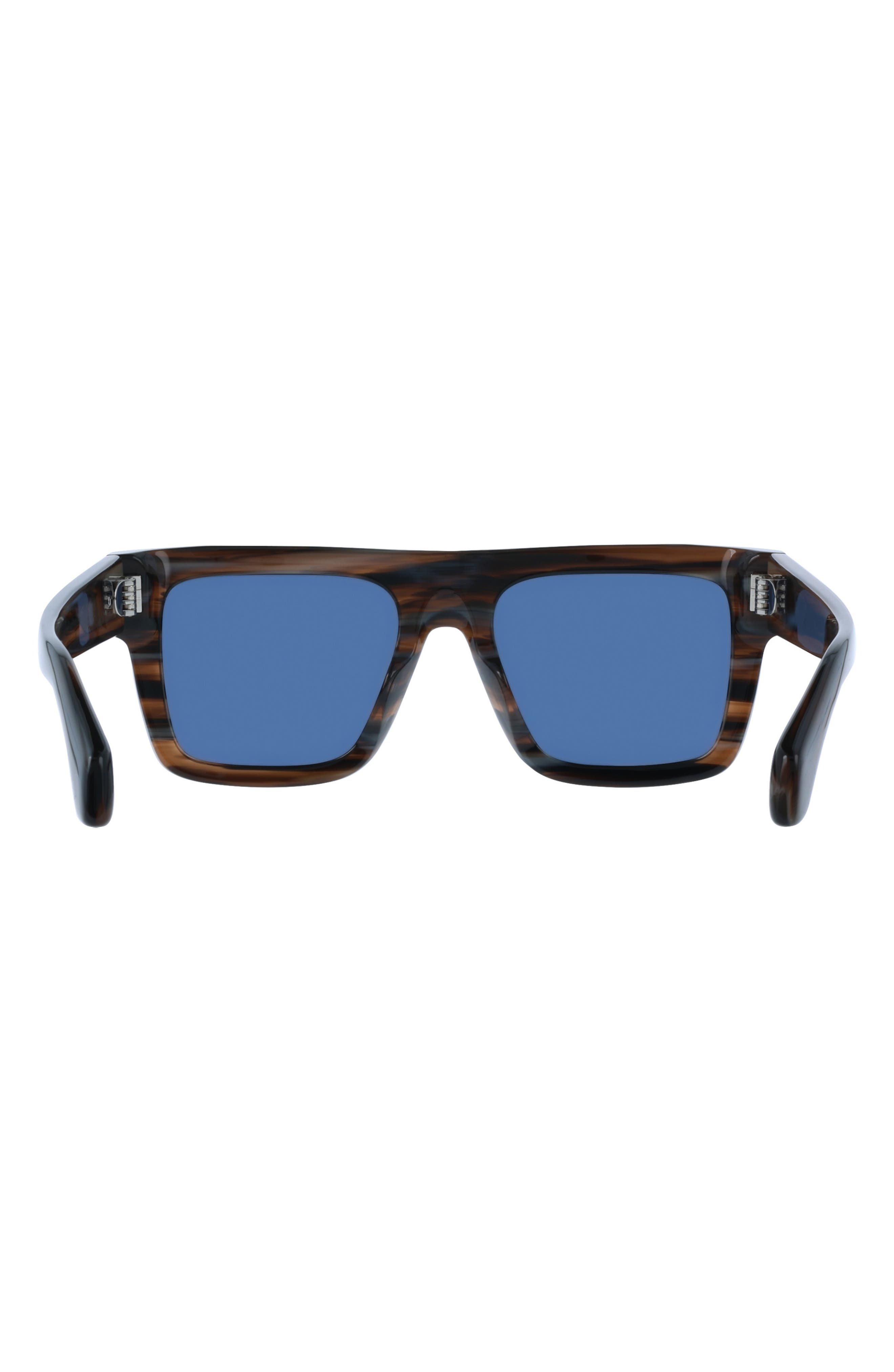 FERRAGAMO 53mm Square Sunglasses in Striped Brown at Nordstrom - 5