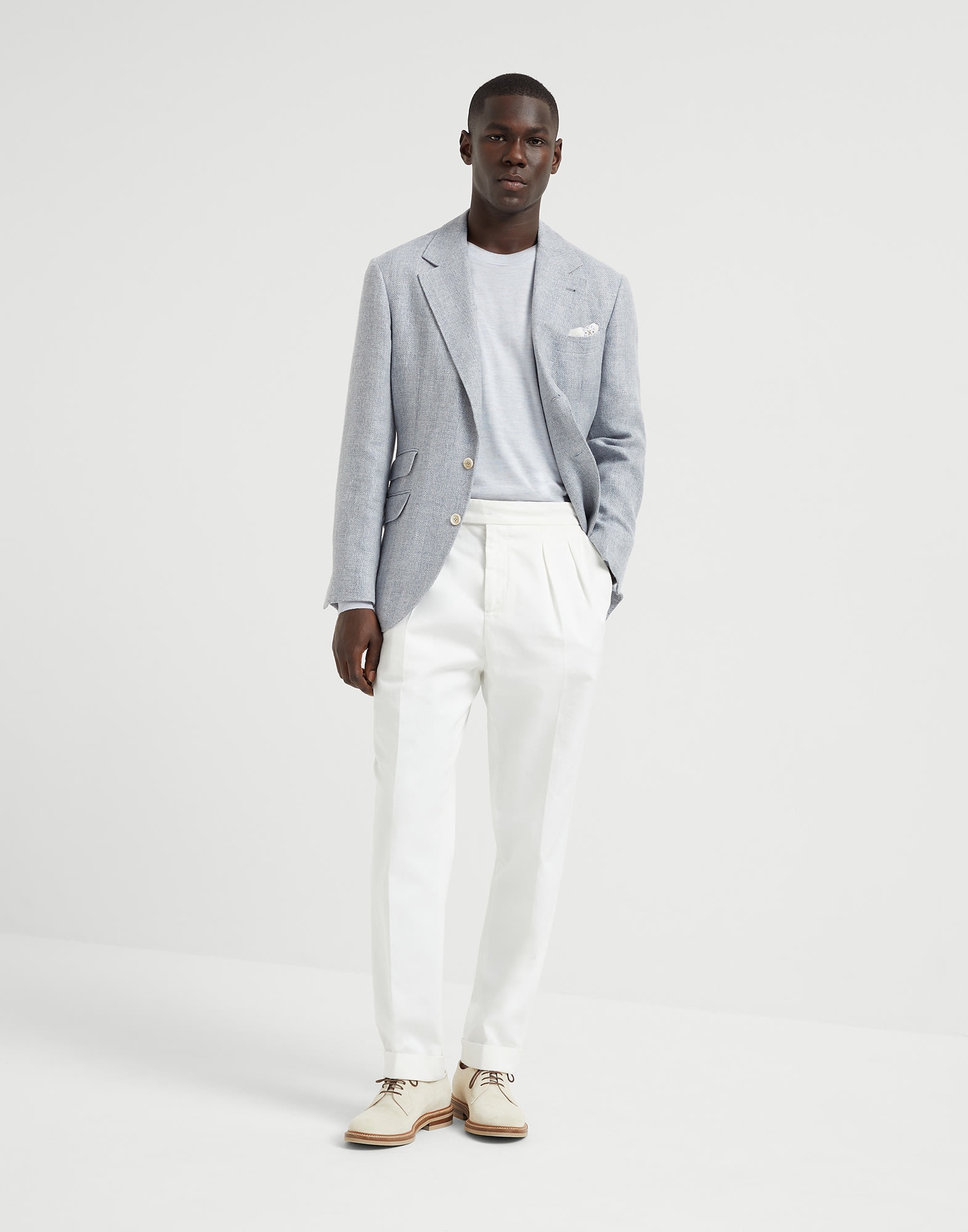 Lightweight cashmere, silk and linen sweater - 5