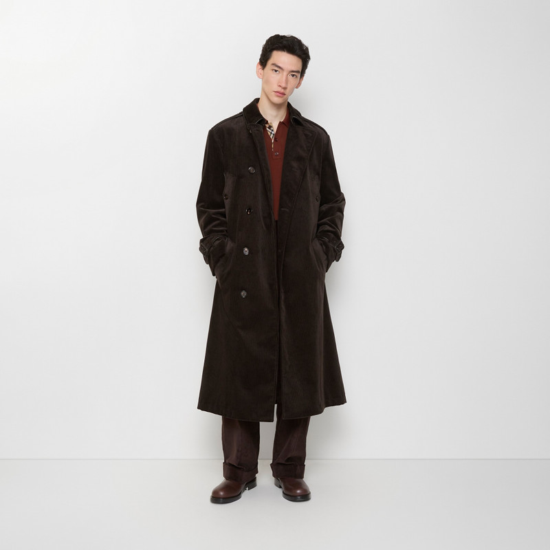 Long Corduroy Trench Coat 4