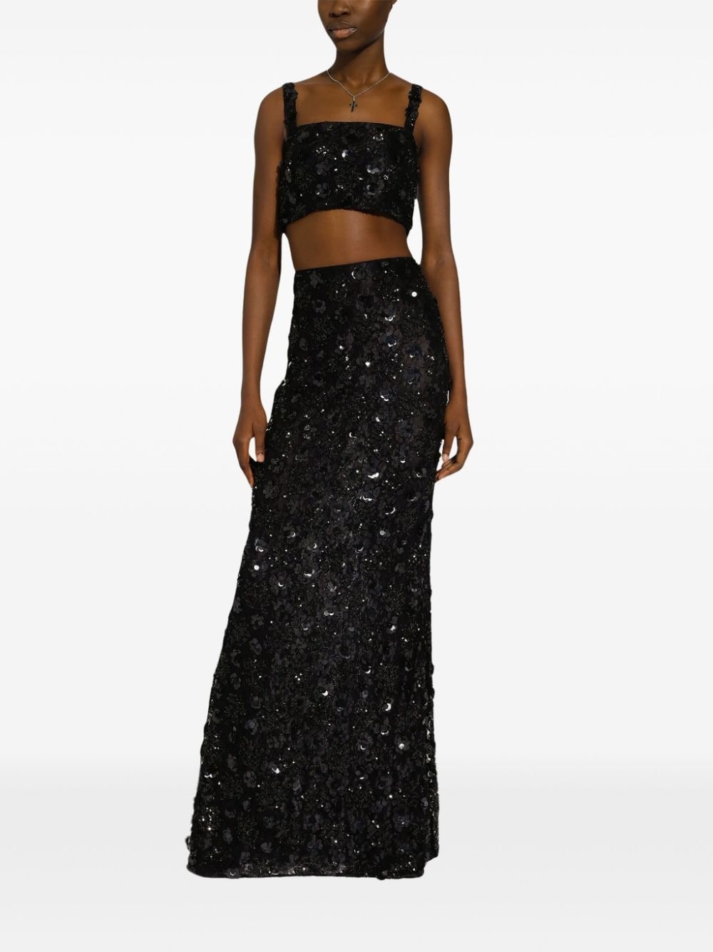 sequined sleeveless bralette - 2