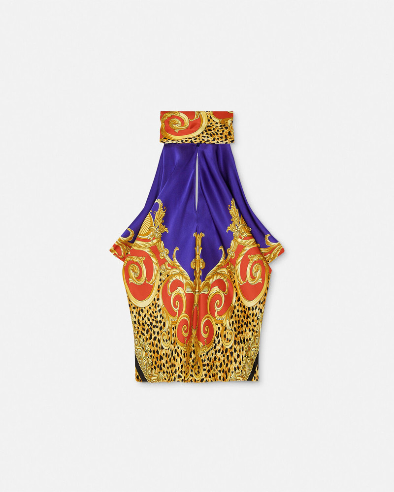 Cheetah Barocco Silk Lavallière Top - 1