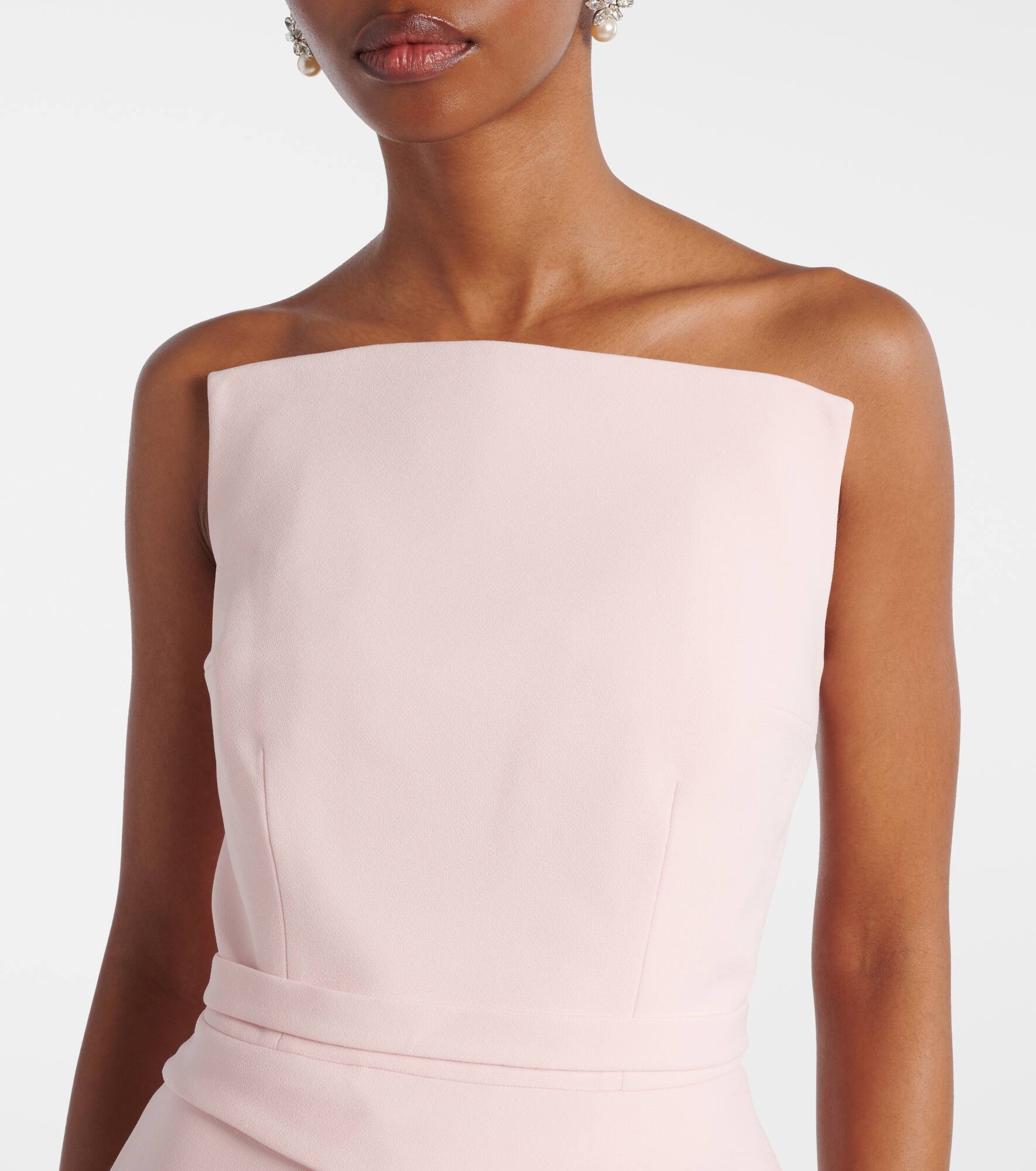 Belted crêpe midi dress - 4