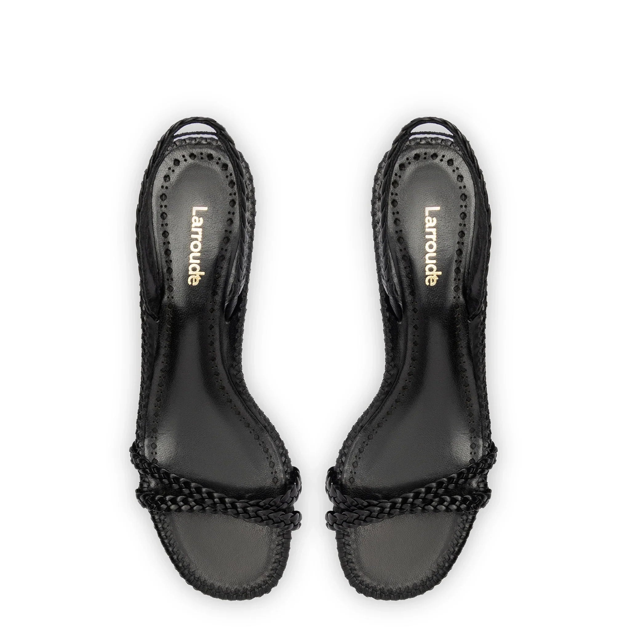 Larroude - Larroude Mini Annie Sandal In Black Leather - 3