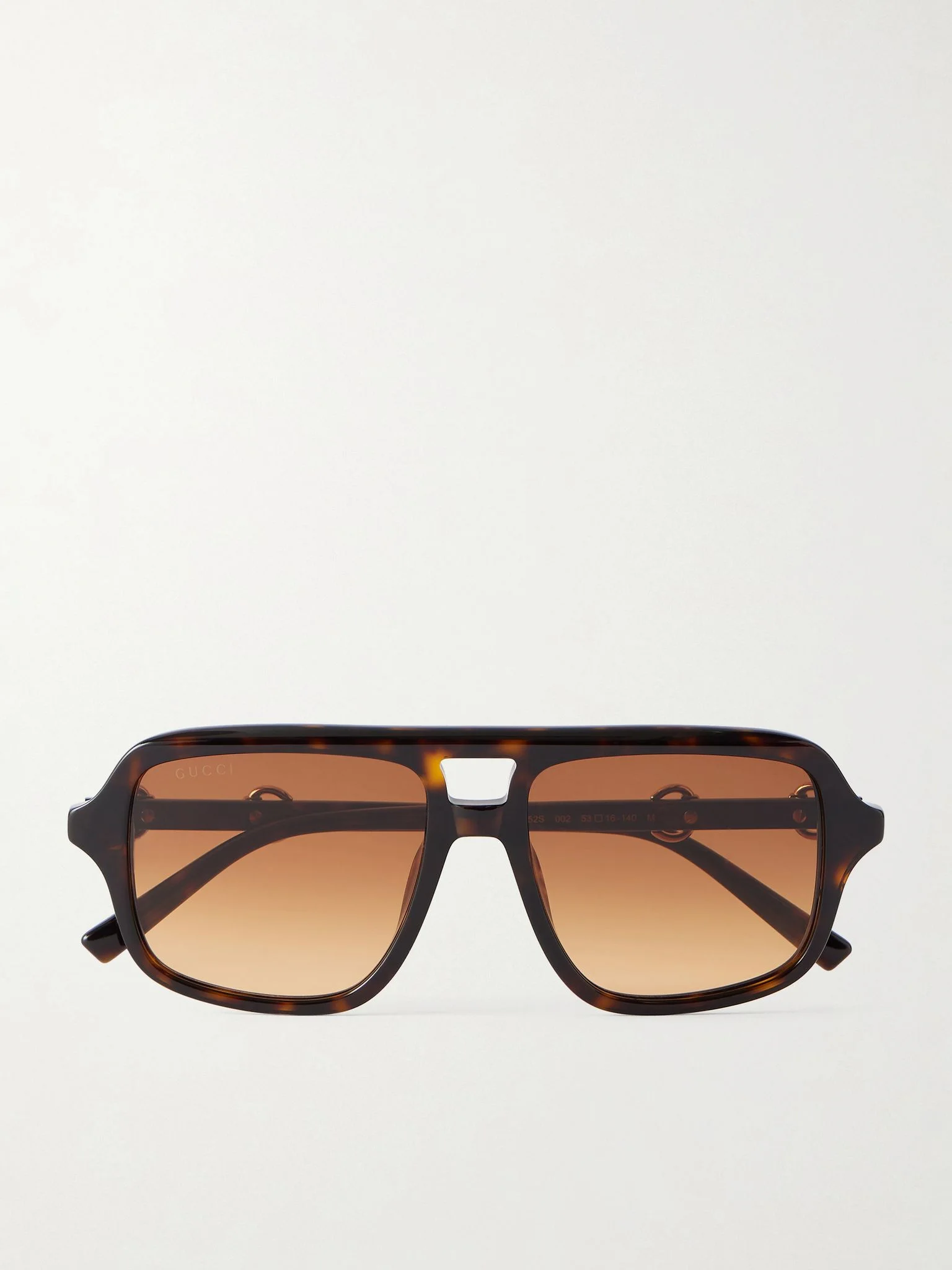 Aviator-style acetate sunglasses Tortoiseshell - 1