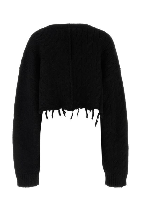 Vetements Women Black Alpaca Blend Cardigan - 2