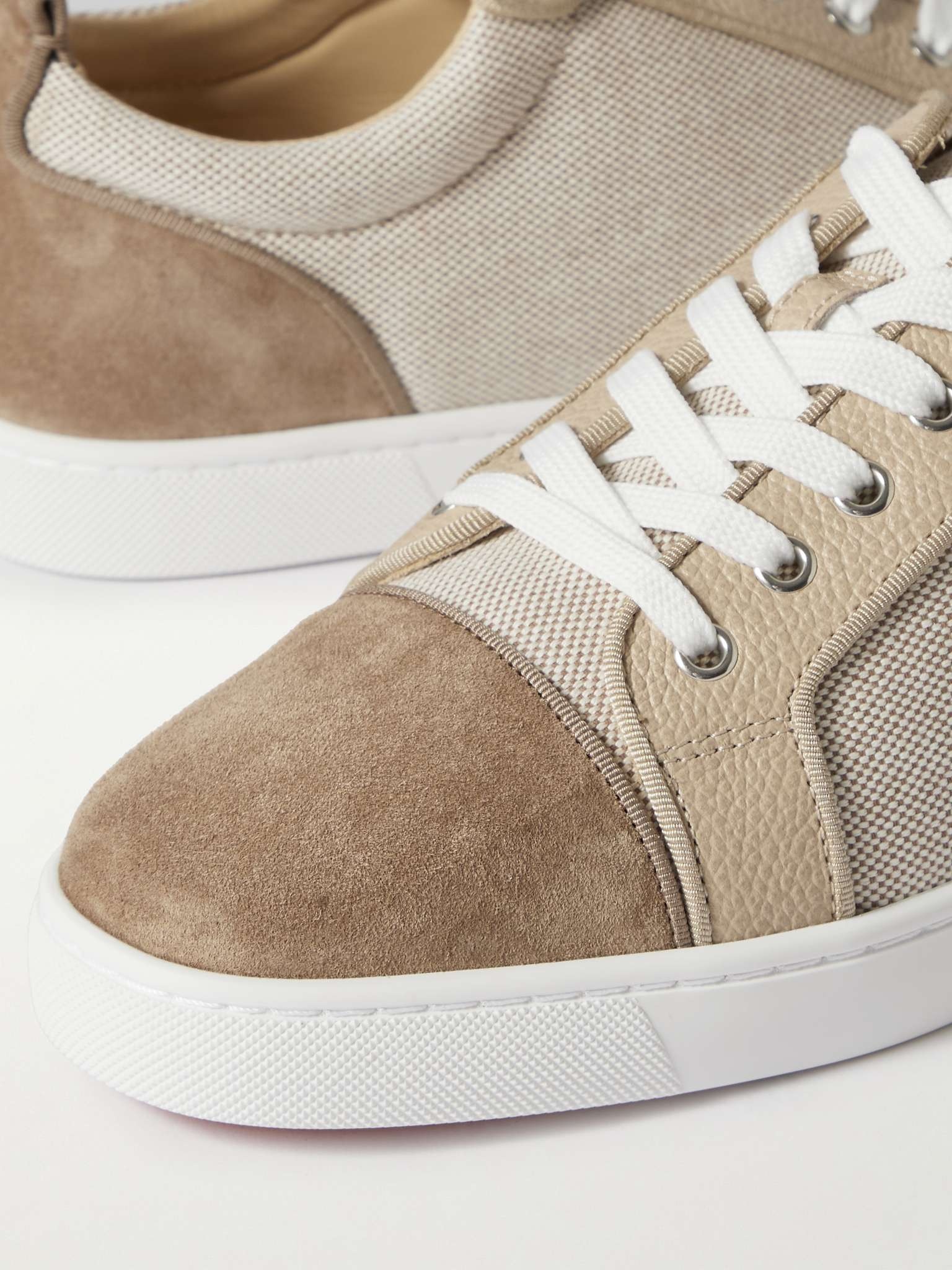 Louis Junior Linen, Leather and Suede Leather Sneakers - 6