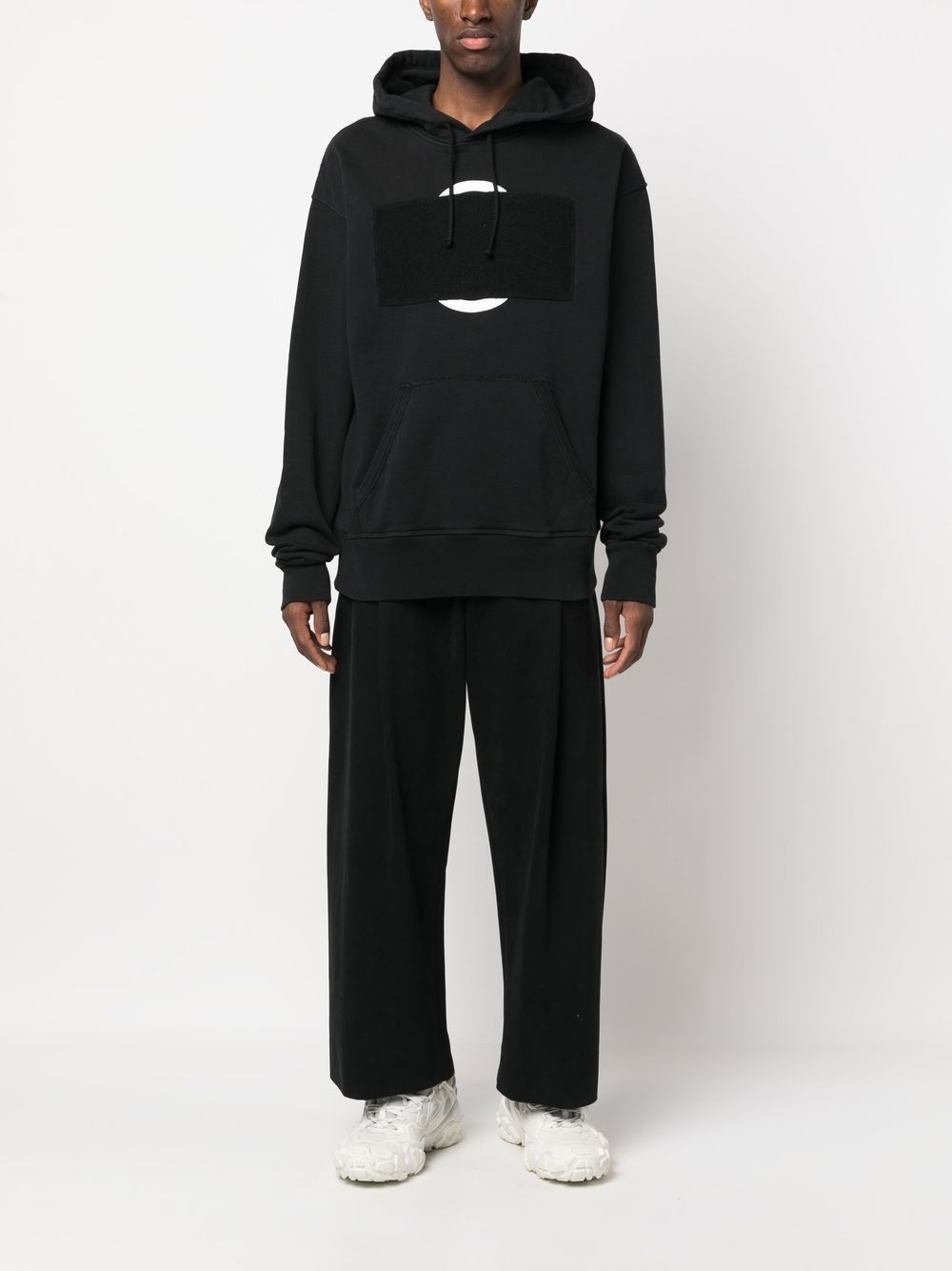 patch design cotton hoodie - 2