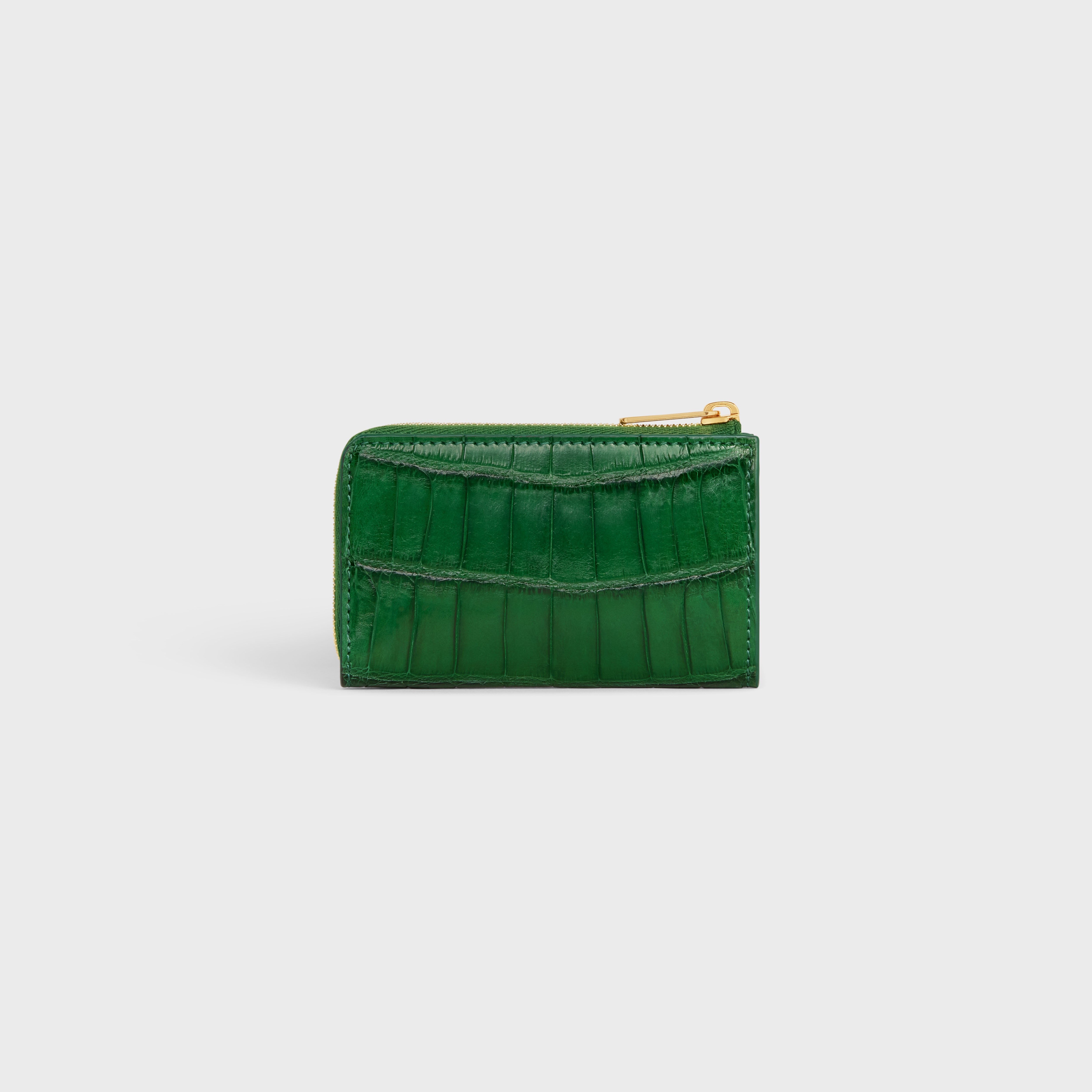 Zipped Coin Purse in Crocodile - 3