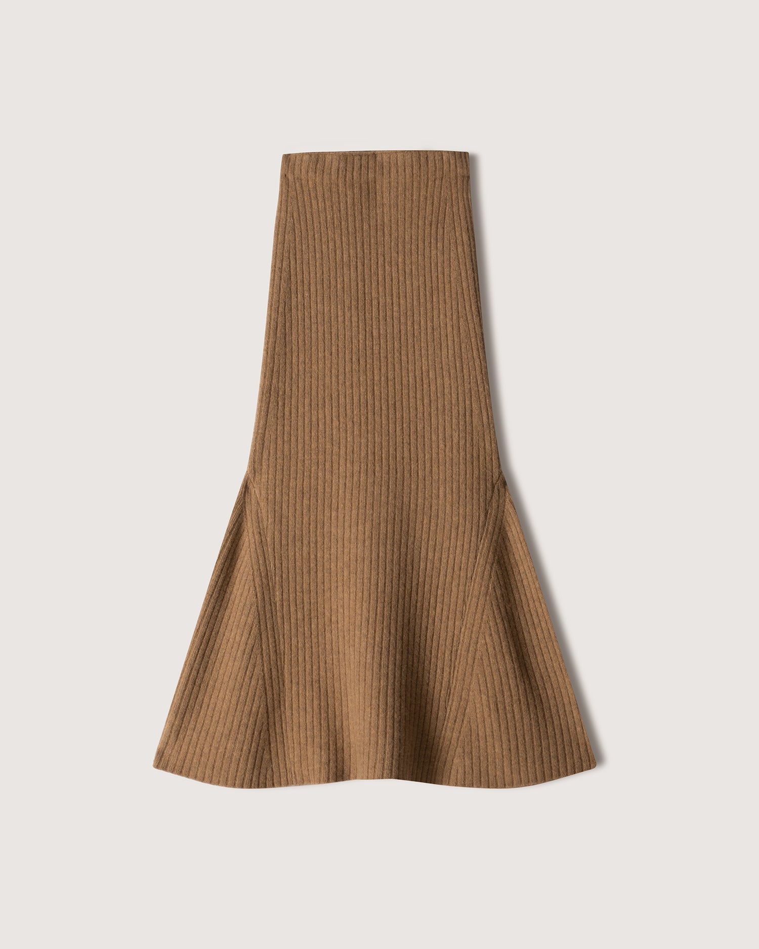 Fluted Ribbed Alpaca Skirt - 1