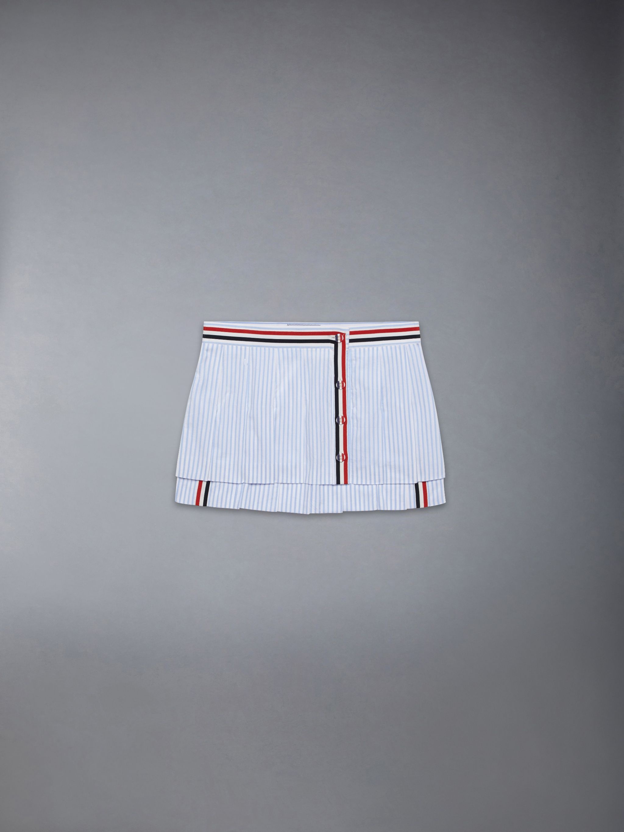 MADRAS COTTON MINI PLEATED WRAP SKIRT - 7