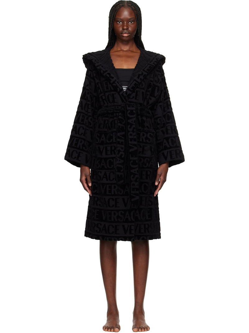 Black Allover Bathrobe 1