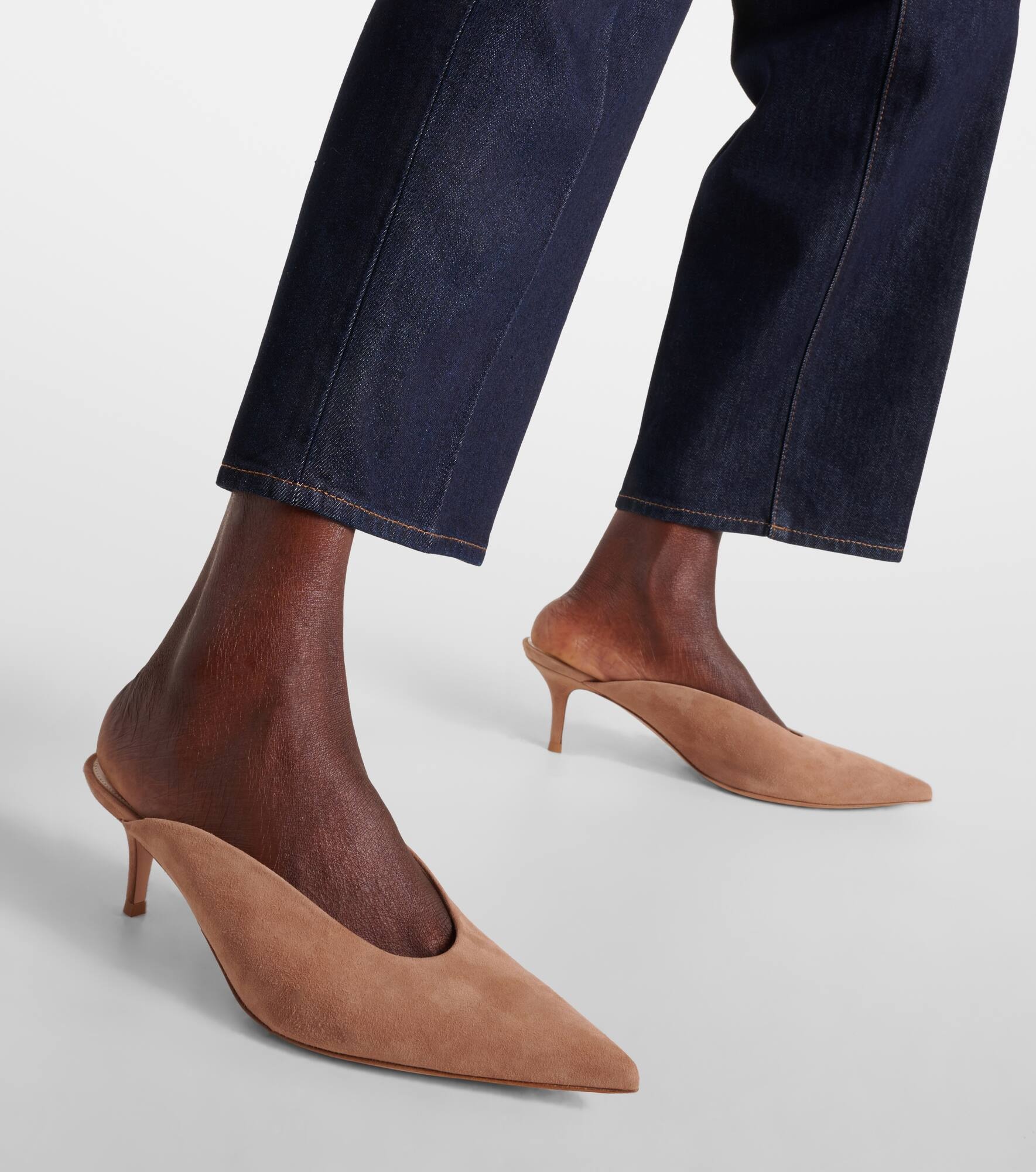 Suede mules - 7