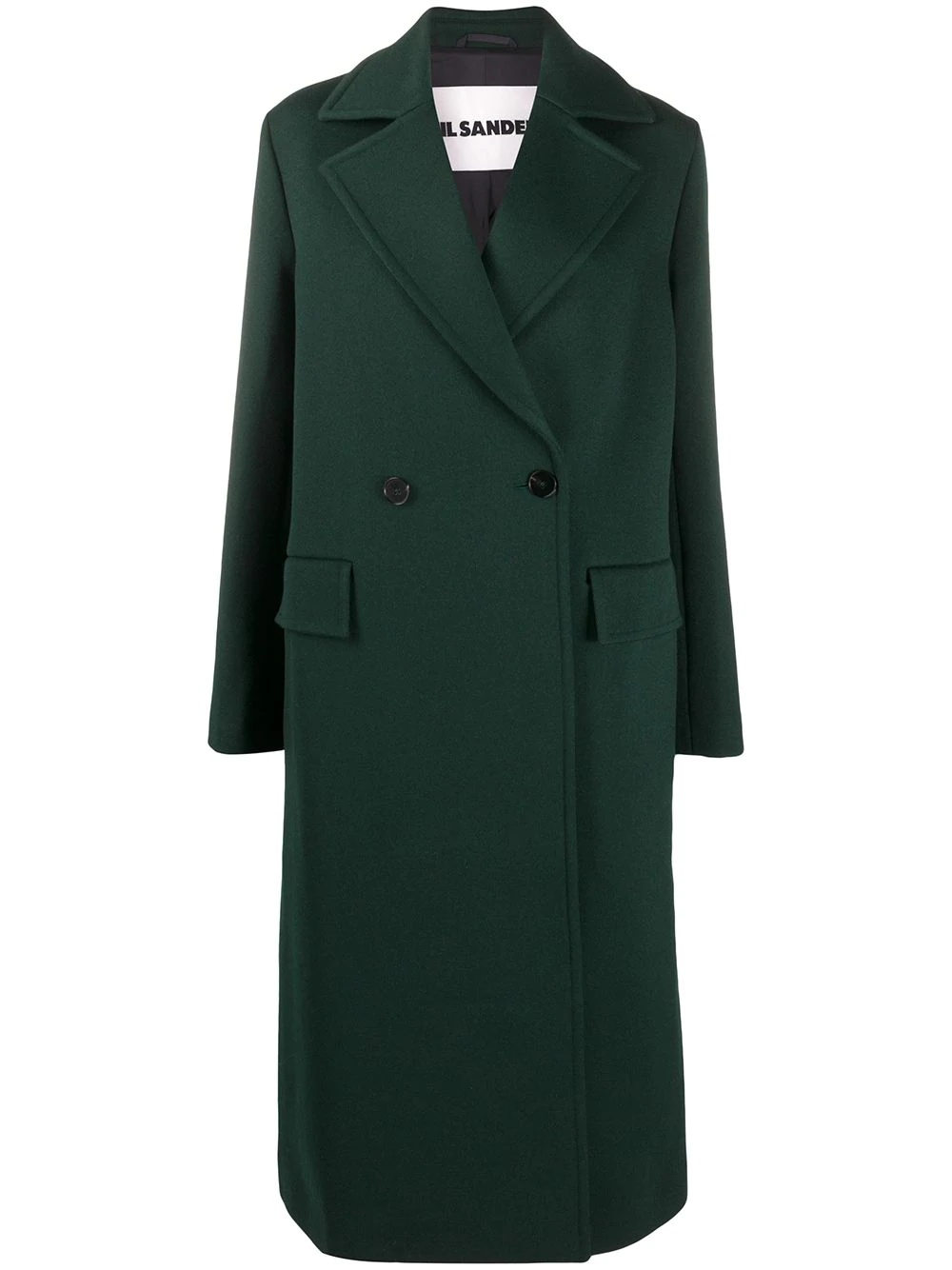 double-breasted tailored coat - 1