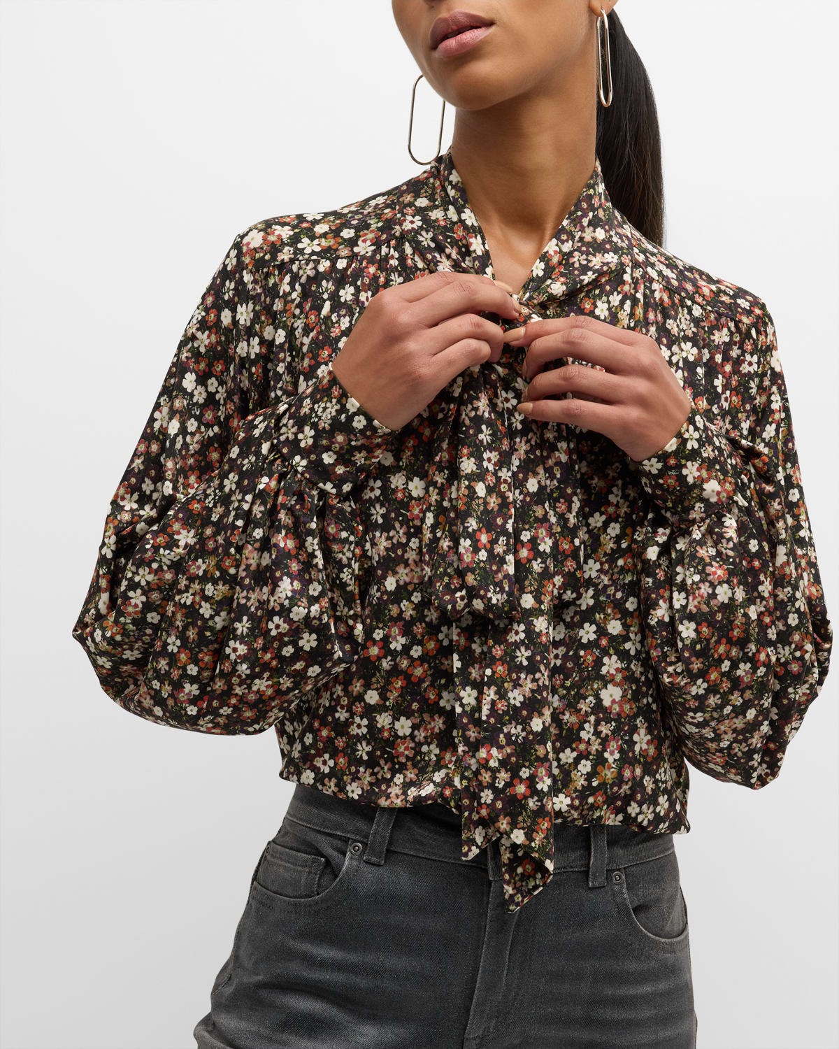 Millefleurs Dancing Floral-Print Blouse - 7