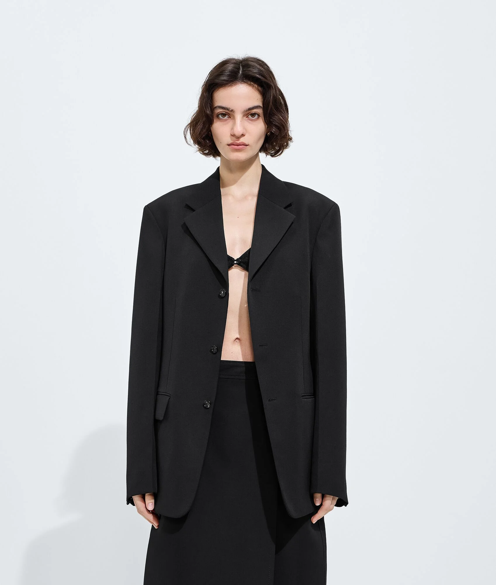 Wool Grain De Poudre Jacket - 1