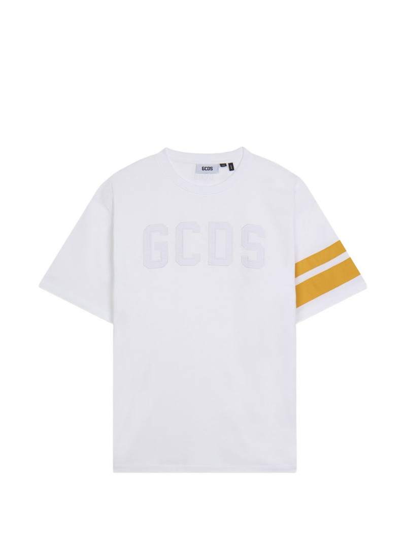 front-logo stripe-details cotton T-shirt 1