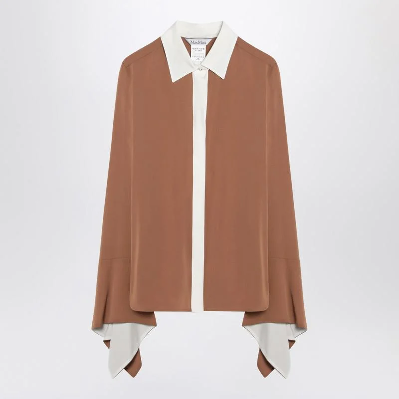 Max Mara Camel Colour-Block Shirt - 1