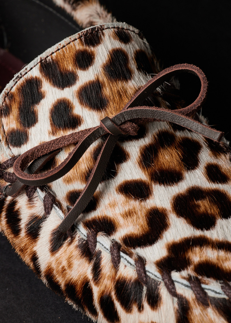 Women's 'Sonna' Leopard Print Faux Pony Moccasins 6