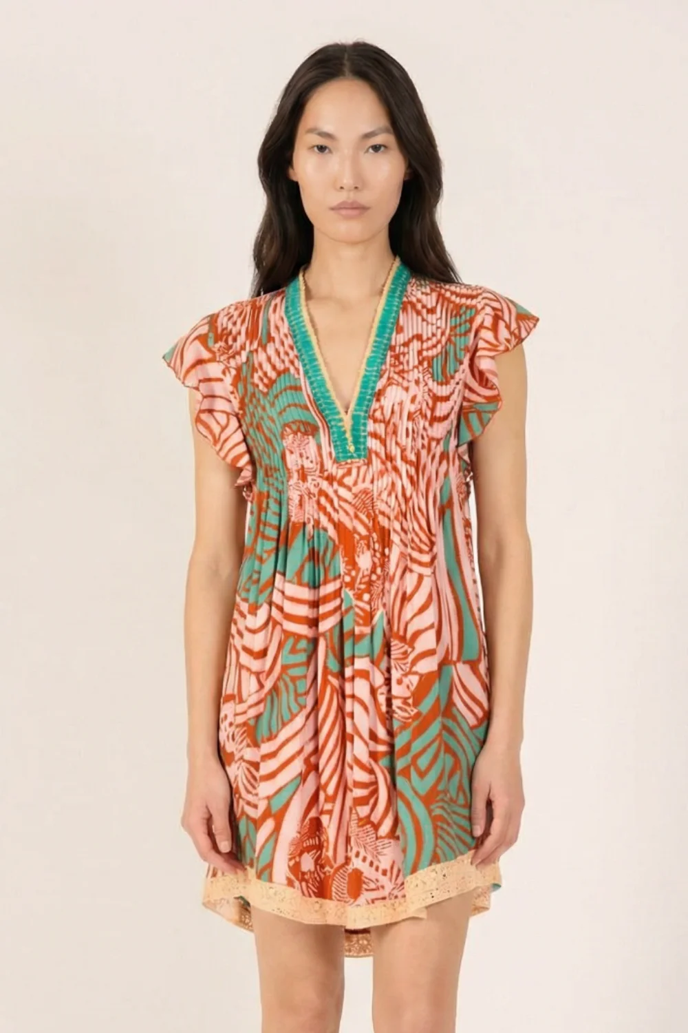 Mini Dress Sasha - Brick Japonism - 1