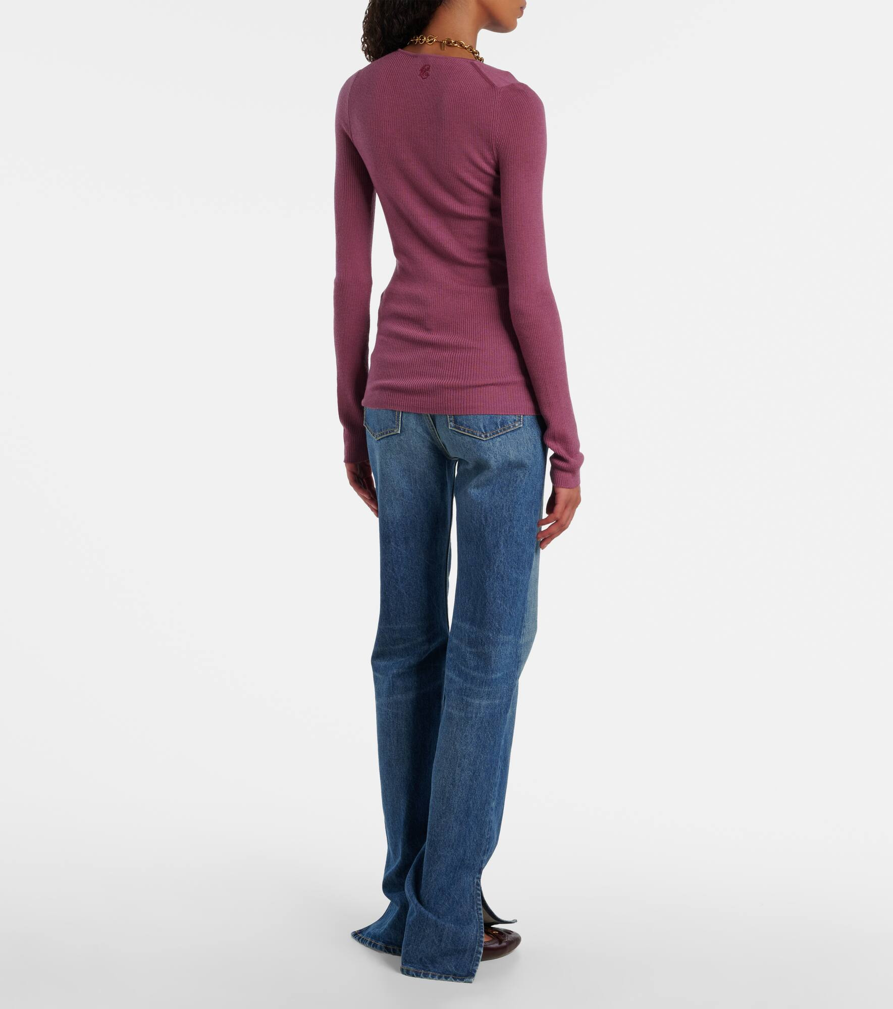 Ribbed-knit wool top - 3
