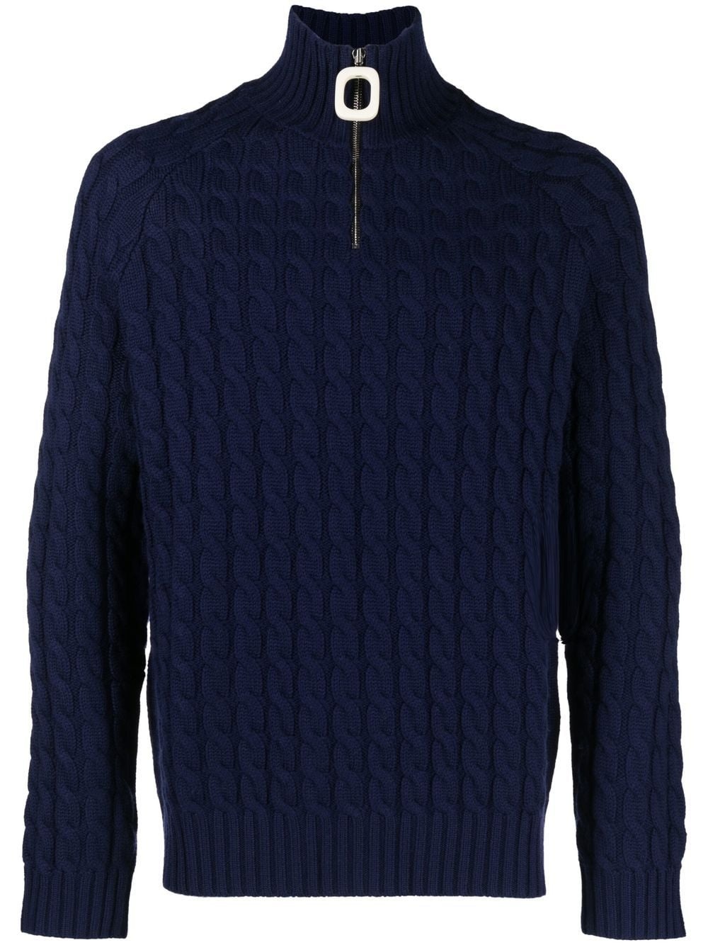 Henley cable-knit jumper - 1