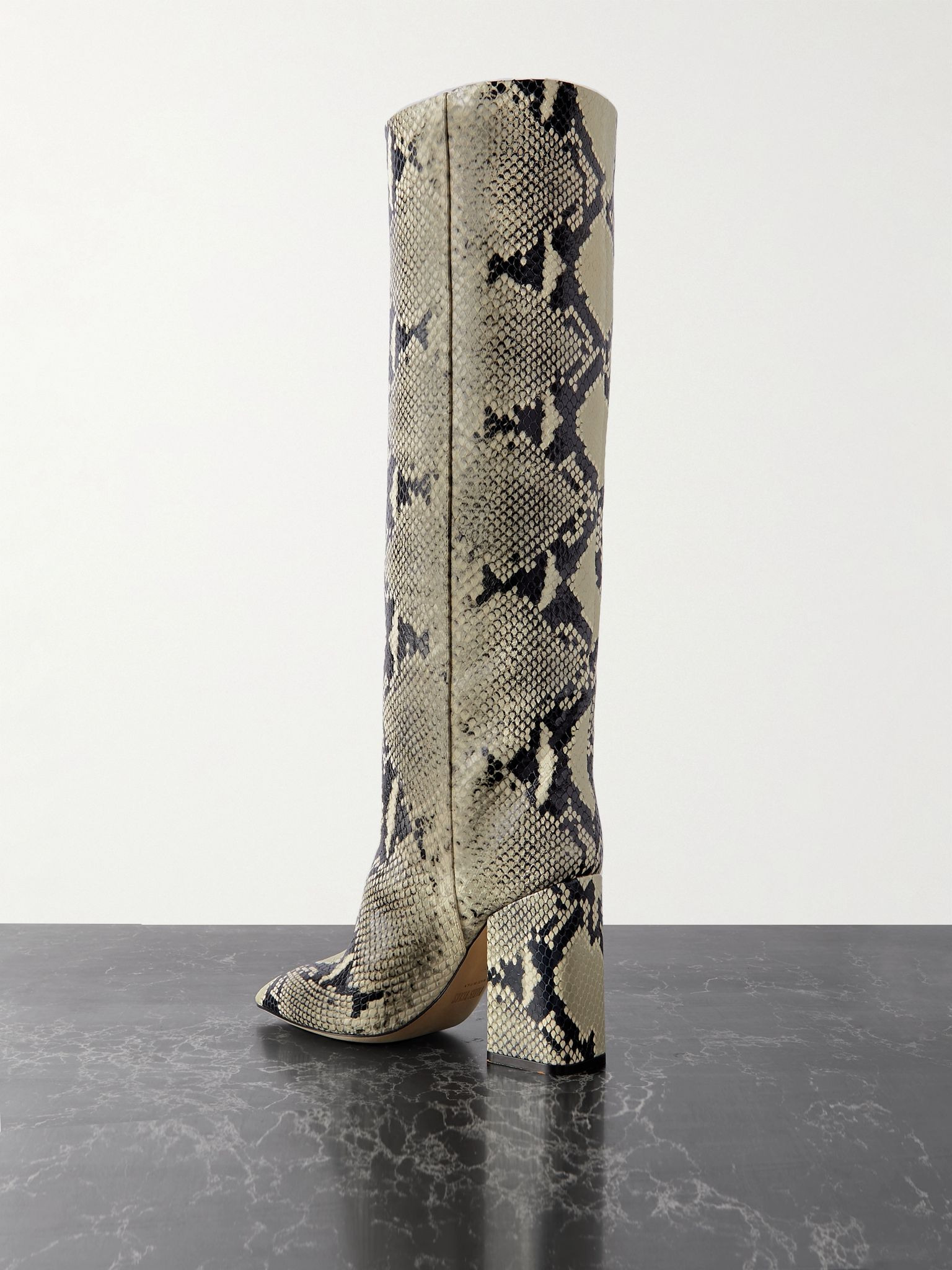 Anja snake-effect leather knee boots Snake print - 3