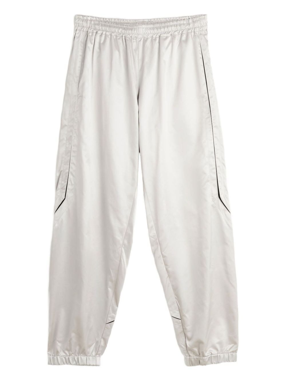 elasticated-waistband panelled trousers - 5