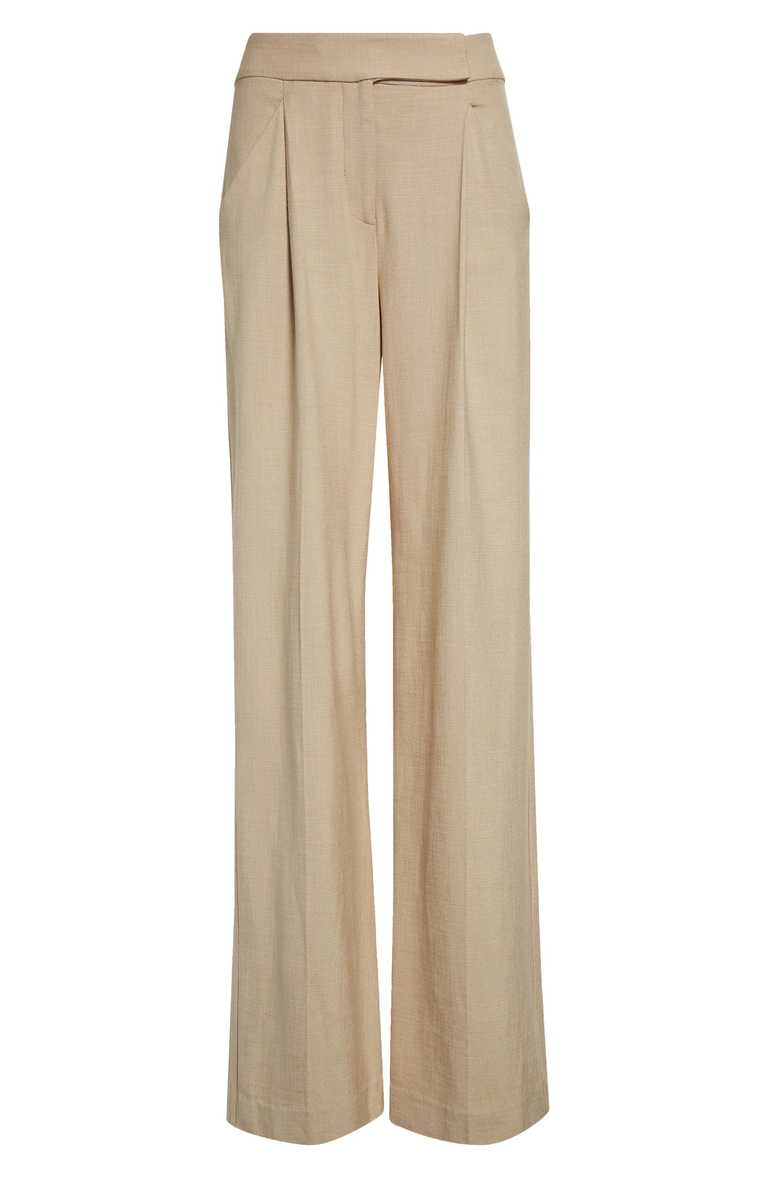 Veronica Beard Marbeau Wide Leg Pants in Stone Khaki at Nordstrom - 5