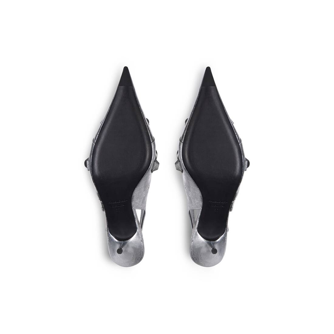 Women's Cagole Slingback 70mm Pump Metallized in Silver - 7