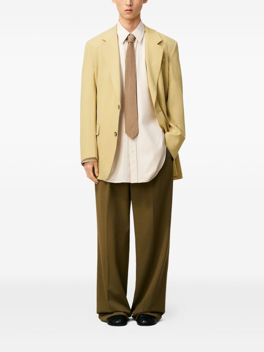single-breasted wool blazer - 2