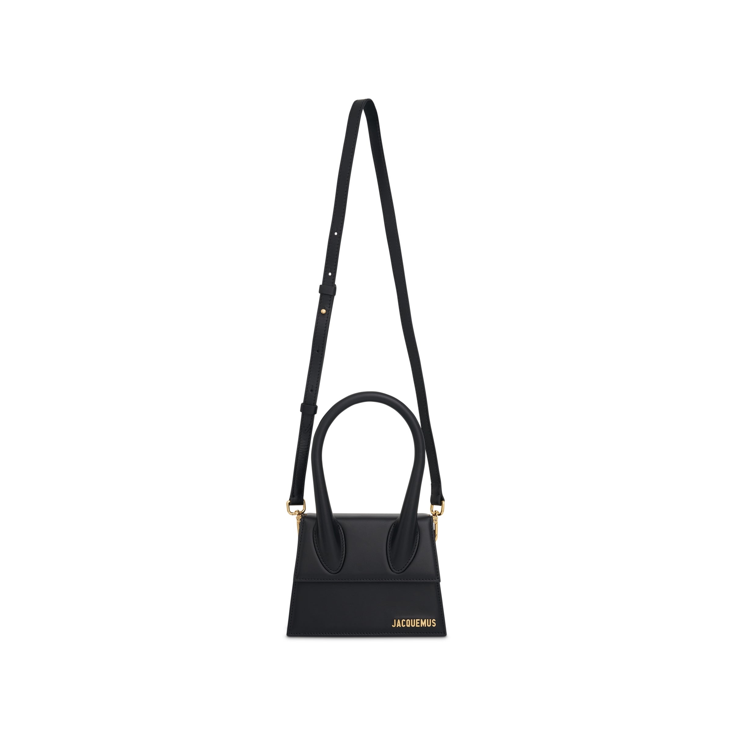Le Chiquito Moyen Leather Bag in Black - 5