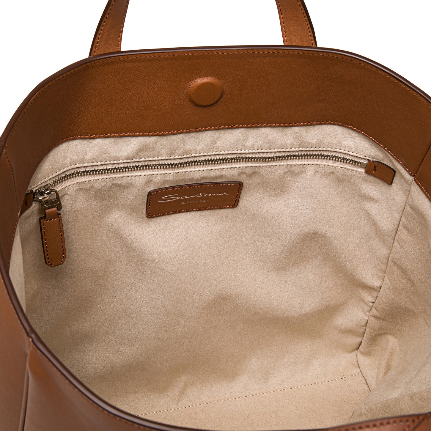 Brown leather handbag - 3