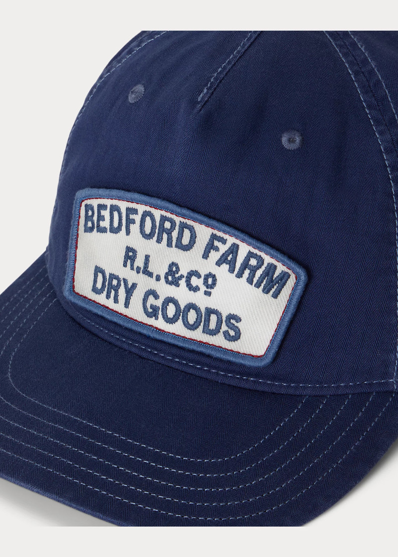 Embroidered-Patch Herringbone Cap 3