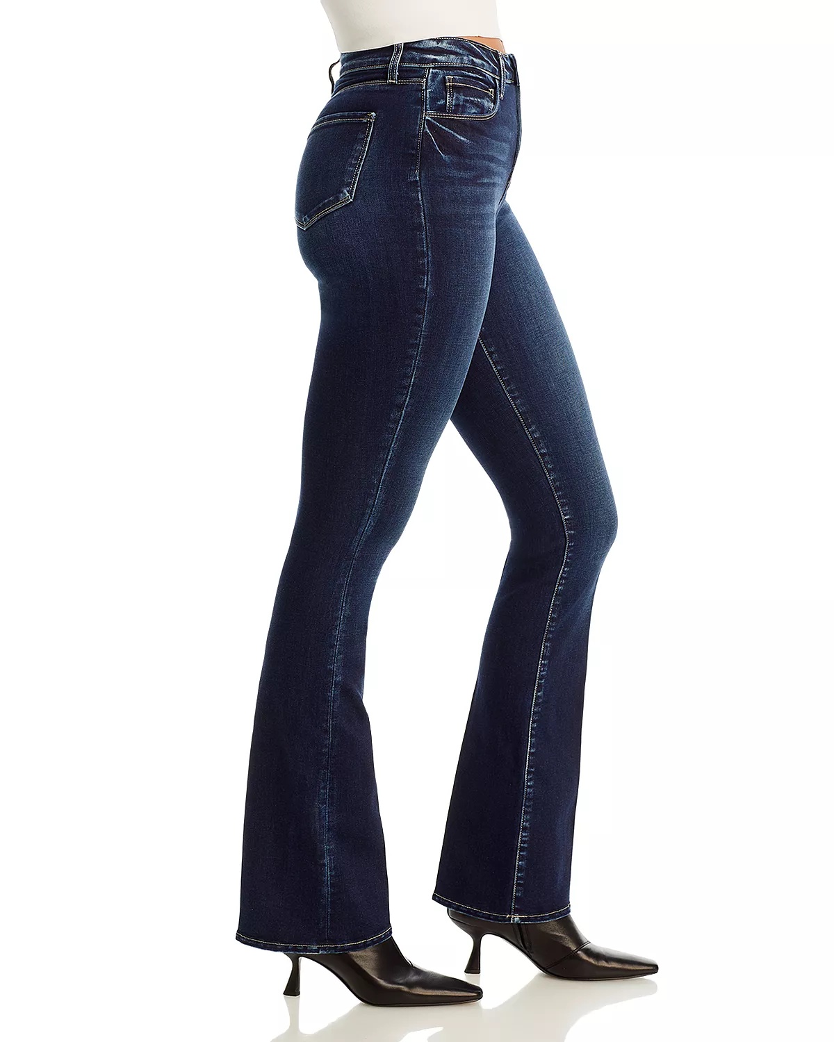 Selma Sleek High Rise Baby Bootcut Jeans in Columbia - 4
