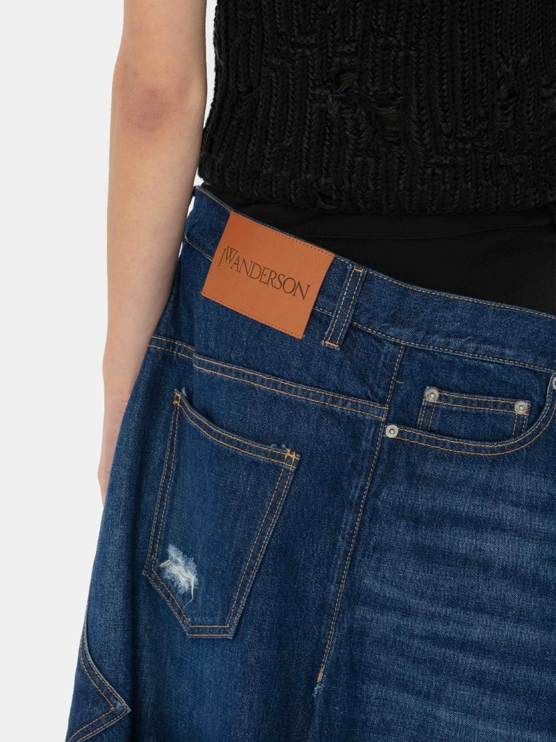 분산 DENIM HYBRID SKIRT 5