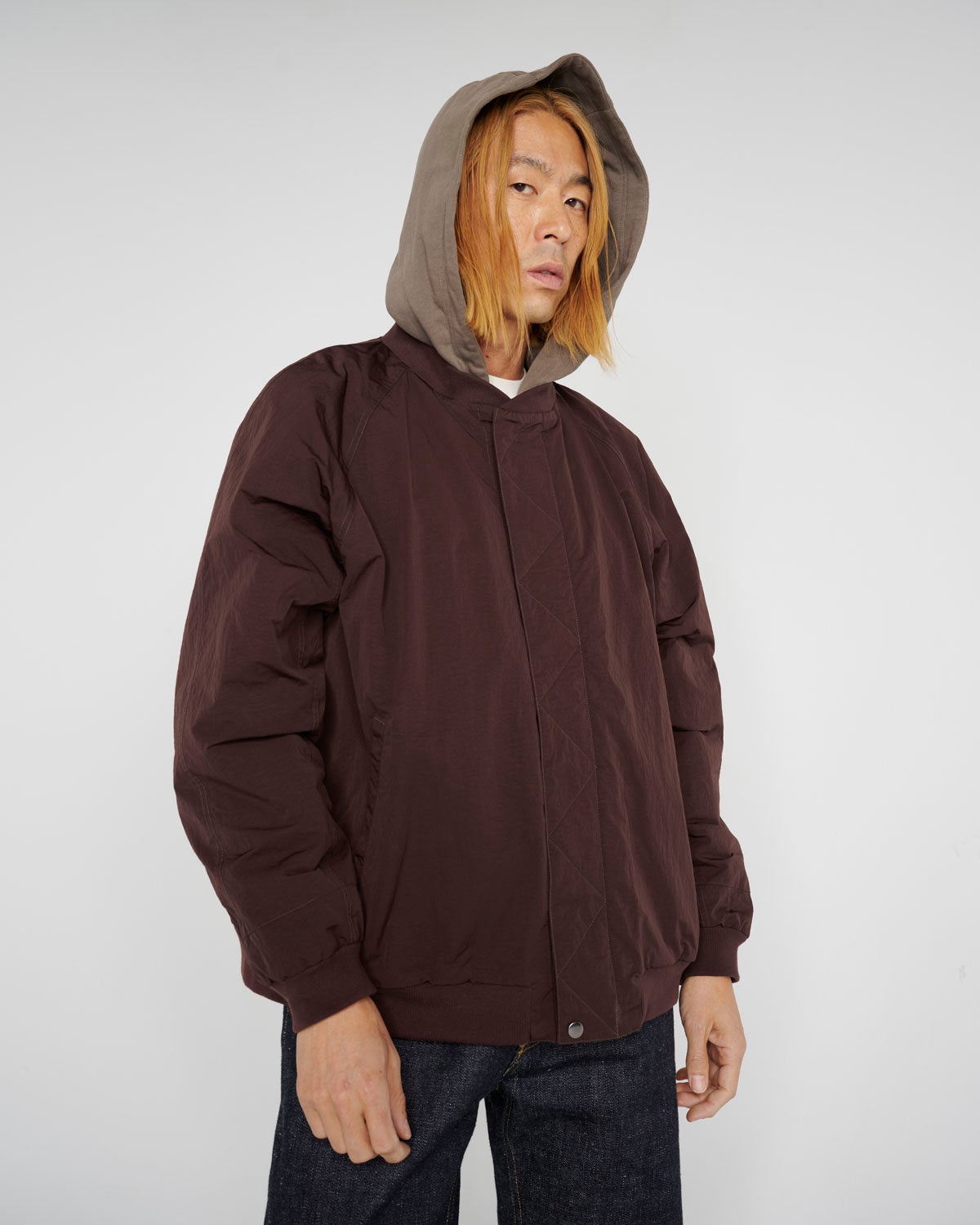 Hooded Flight Jacket - Chocolate - 9