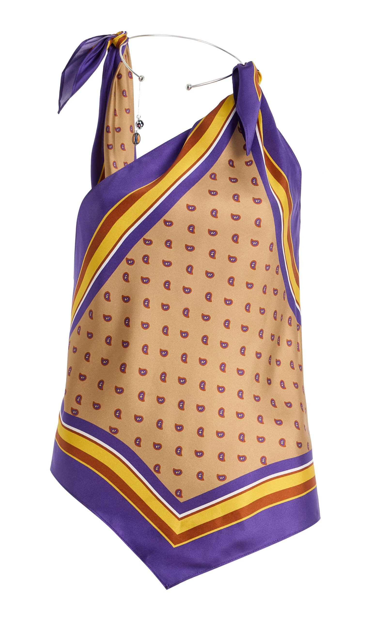Exclusive La Isla Bandana-Print Silk-Twill Scarf Tie Top brown - 1