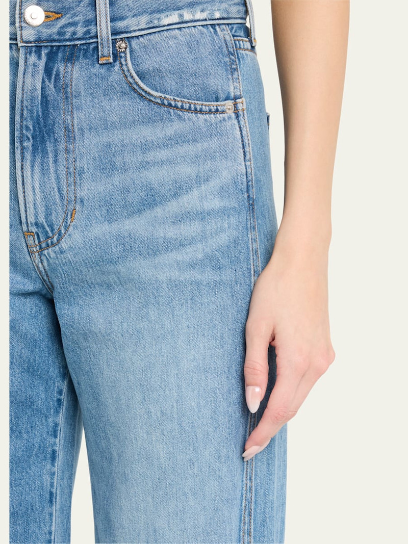 VERONICA BEARD Kasey Mid-Rise Wide-Leg Jeans outlook