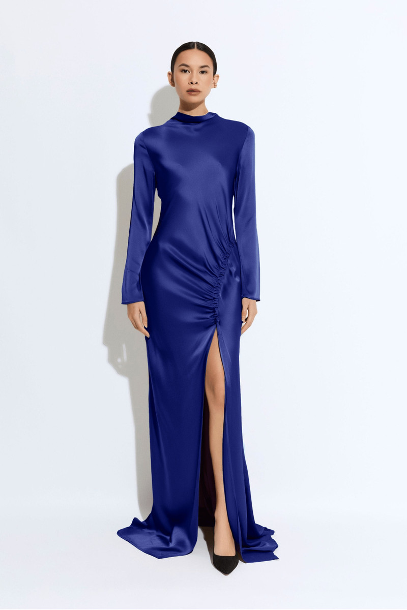 LAPOINTE Satin Tab Gown outlook