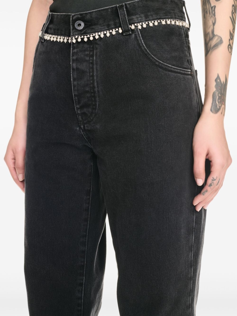 belted wide jeans - 5