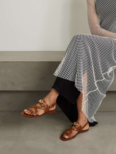 Valentino VLOGO embellished leather sandals outlook