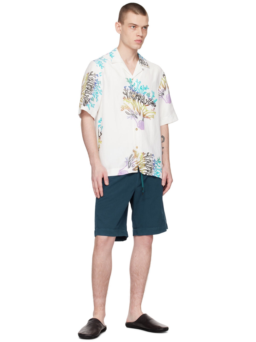 White Printed Shirt - 4